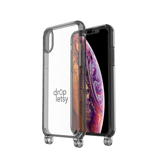 Handyhülle iPhone X/XS/XR Series GRAU transparent - dropletsy